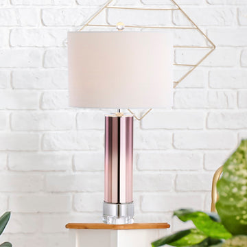 Edward 27" Glass/Crystal LED Table Lamp - JONATHAN Y